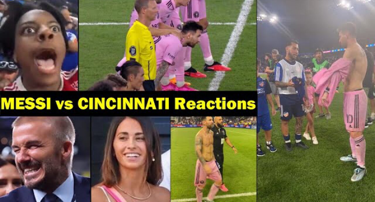 Crazy reaction to Messi assists and penalty shootout vs Cincinnati - Beckham, Antonela reactions