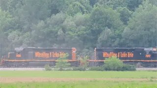 Wheeling & Lake Erie Mixed Freight Train From Sterling, Ohio May 22, 2021