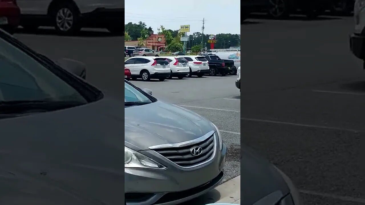 3 white #gangstalking SUV's in a row