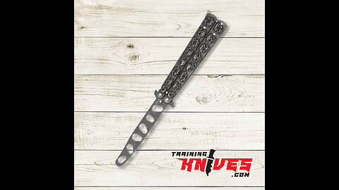 Albainox Grey Skulls 3Cr13Mov Balisong Butterfly Trainer 02216