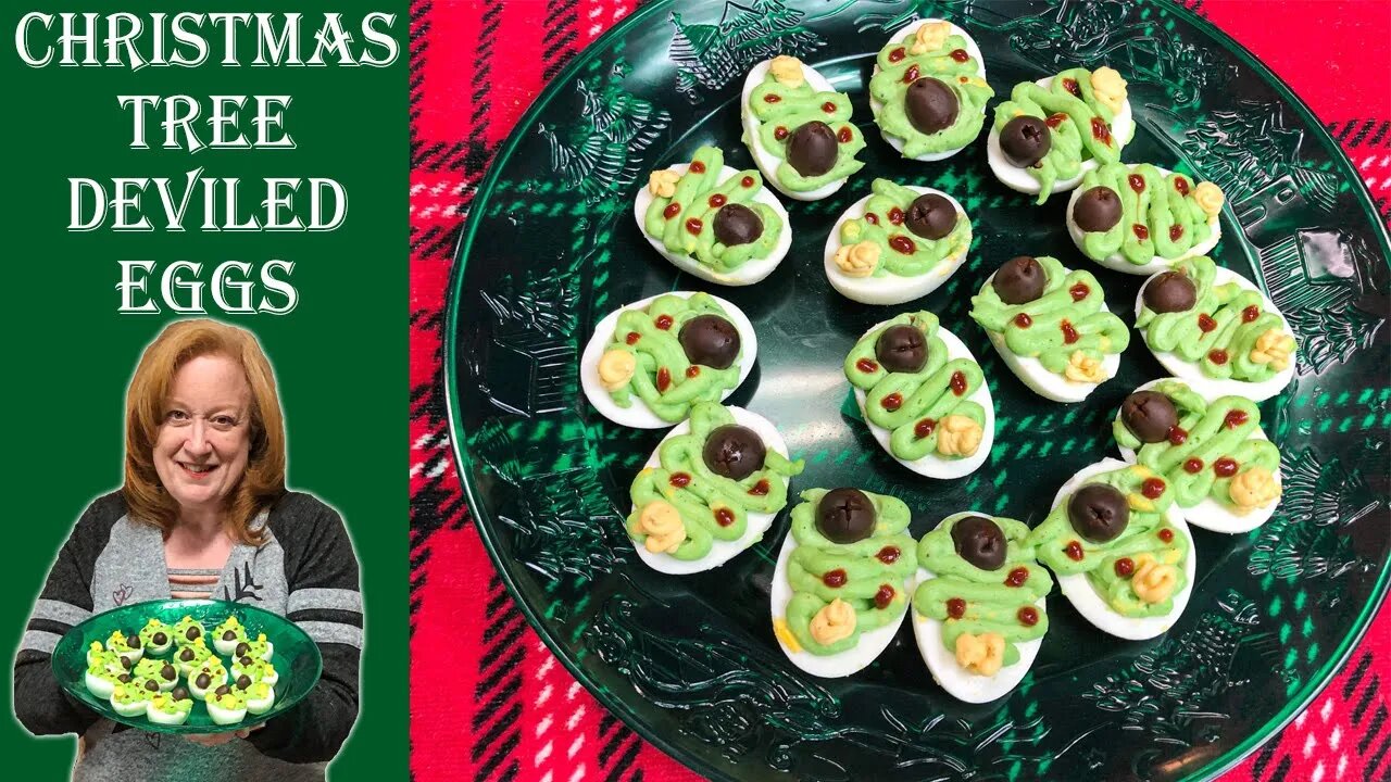 CHRISTMAS TREE DEVILED EGGS | Holiday Appetizer