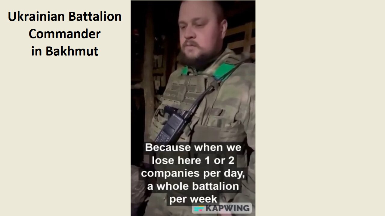 AFU Officer in Bakhmut Says They Lose 2 Companies PER DAY, 1 Battalion Per Week. This is Genocide!