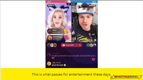This is what passes for entertainment these days.