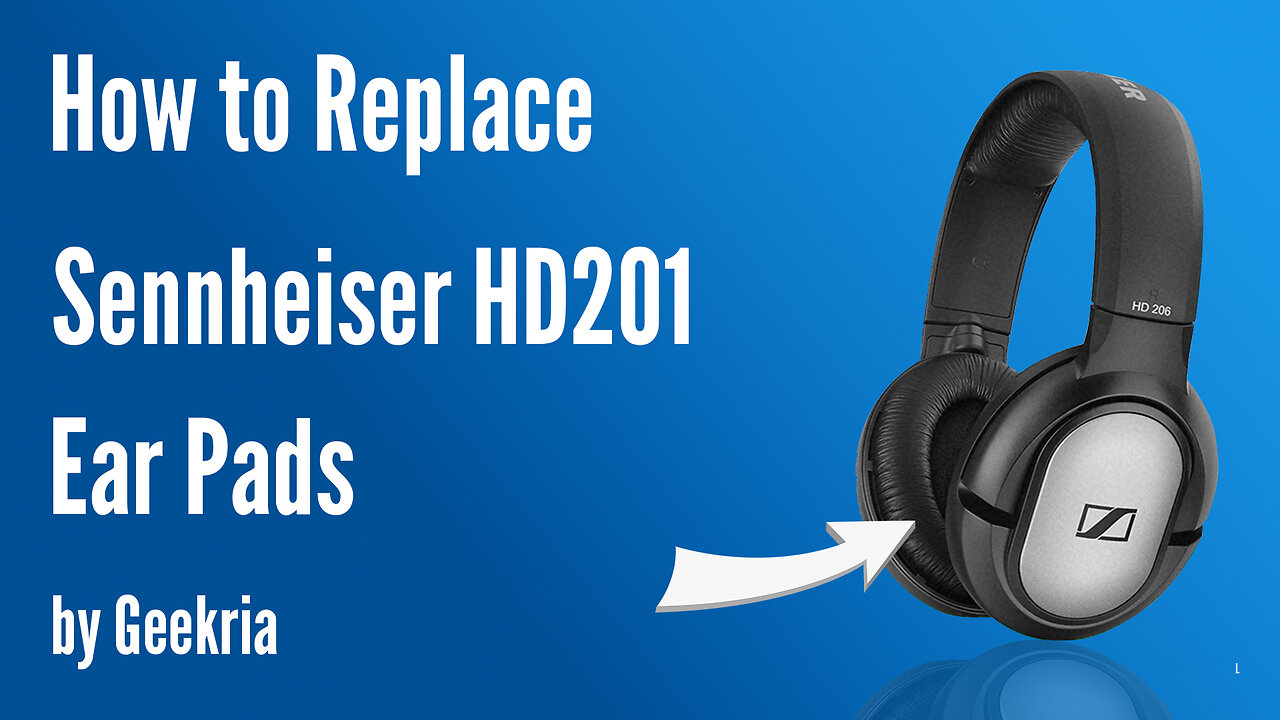 How to Replace Sennheiser HD201 Headphones Ear Pads / Cushions | Geekria