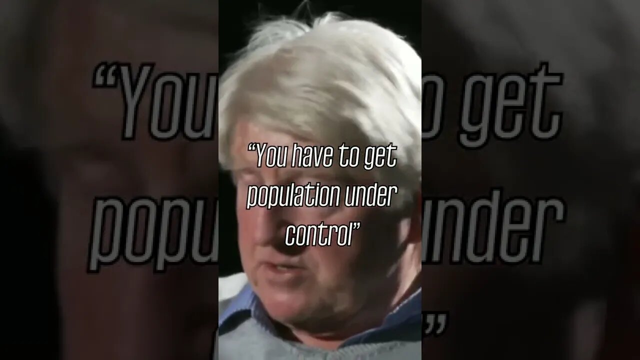 Stanley Johnson: "I'd Aim For a Declining Population"