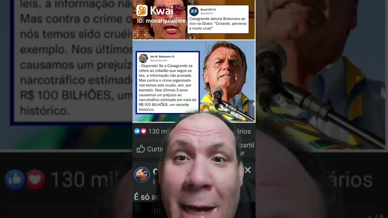 Bolsonaro Humilhou Casagrande , virou um nada perto do Mito