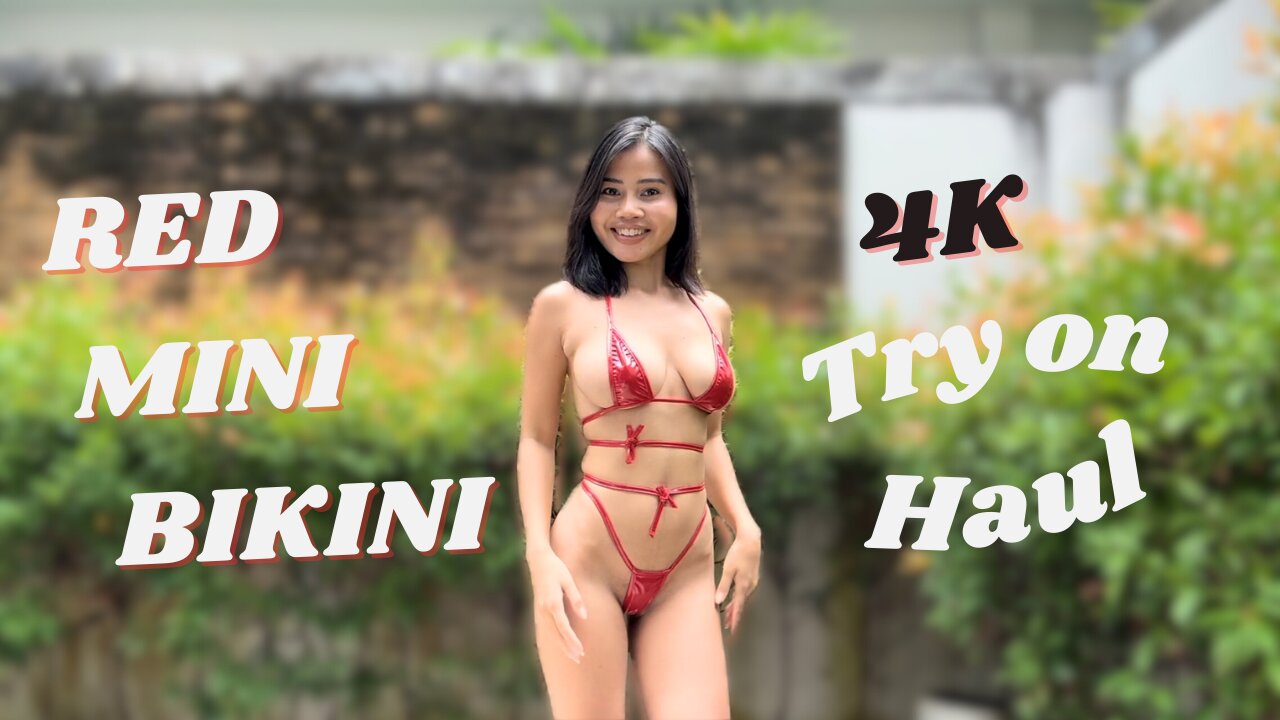 4k Red Mini Bikini Beach Outfit Try on Haul*HOT* | Ms Arra ONE PIECE Try On Haul