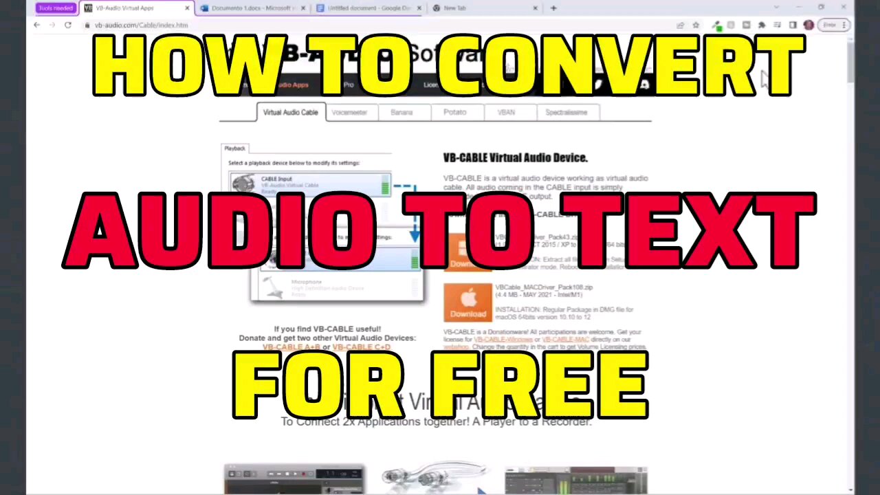 How to convert audio to text for free unlimited - 100% working