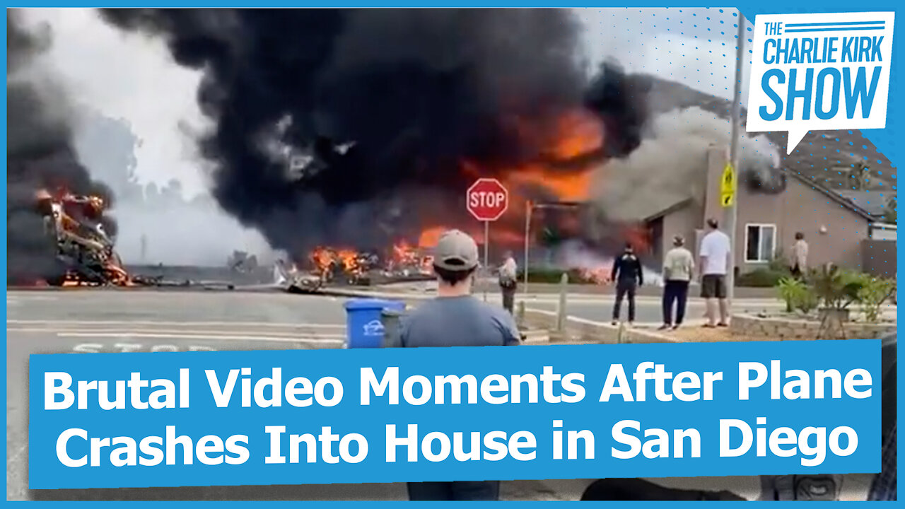 Brutal Video Moments After Plane Crashes Into House in San Diego