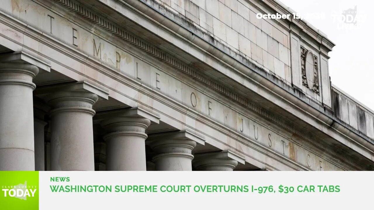 Washington Supreme Court overturns I-976, $30 car tabs