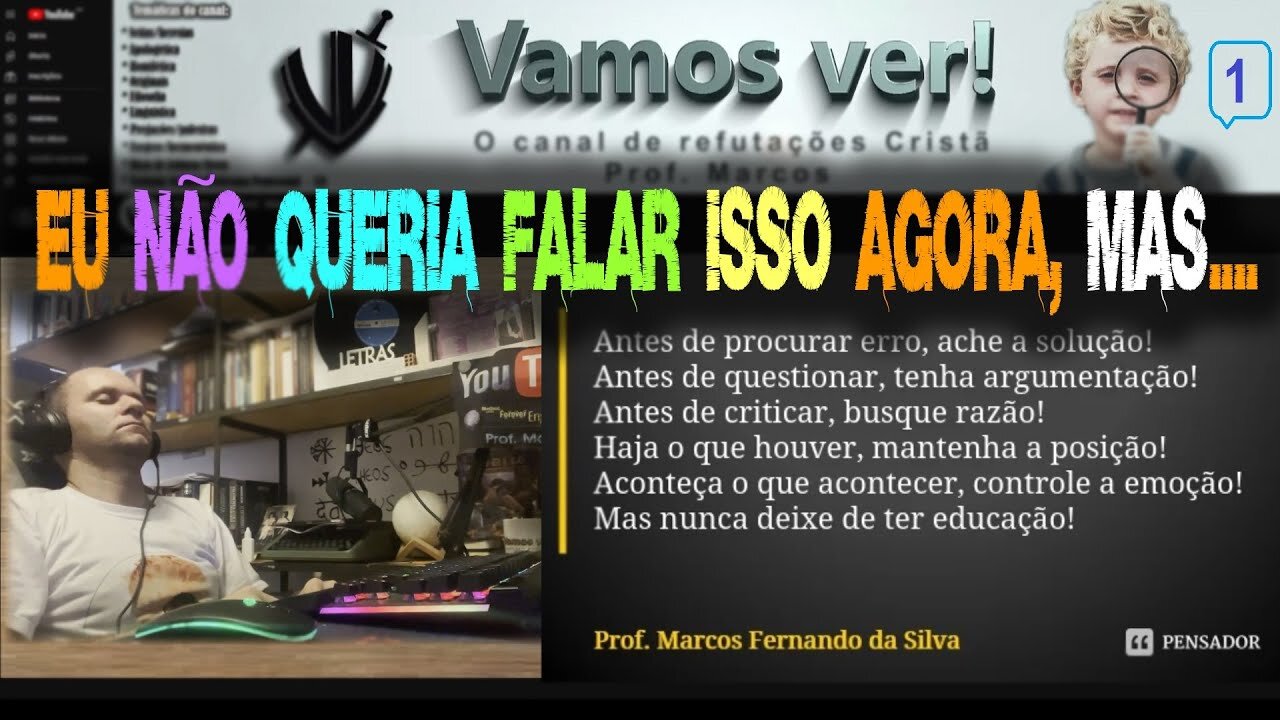 #1 REFLEXÕES DE UM PROFESSOR. Feche os Olhos e Escute ou Leia e Sinta. @Vamosver ​