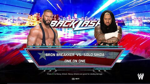 WWE 2k24 Bron Breakker vs Solo Sikoa