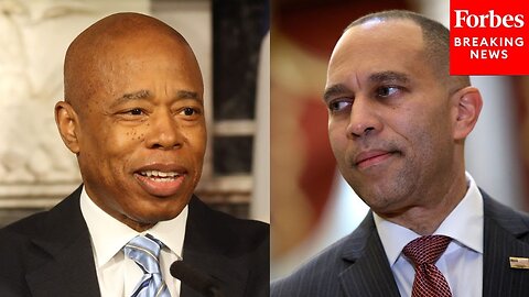 JUST IN: Hakeem Jeffries Asked Point Blank About Possibility Eric Adams Becomes A Republican