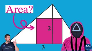 A "Squid Game" Square in a "Death" Triangle | What is the area of the square? | Minute Math