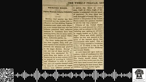 #OnThisDate November 23, 1887 - Bayou Bloodshed