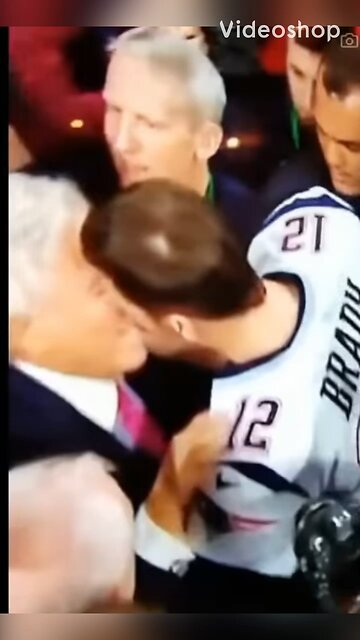 Tom Brady sharing a passionate kiss from Robert craft