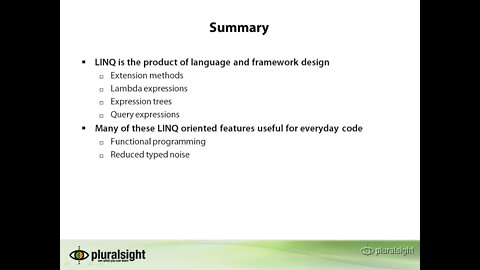 LINQ 07 Summary