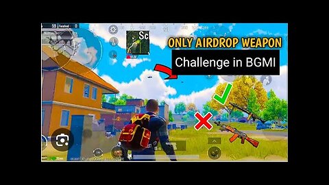 Only AirDrop weapon challenge in BGMI ll V23 GAMERX ll #tranding