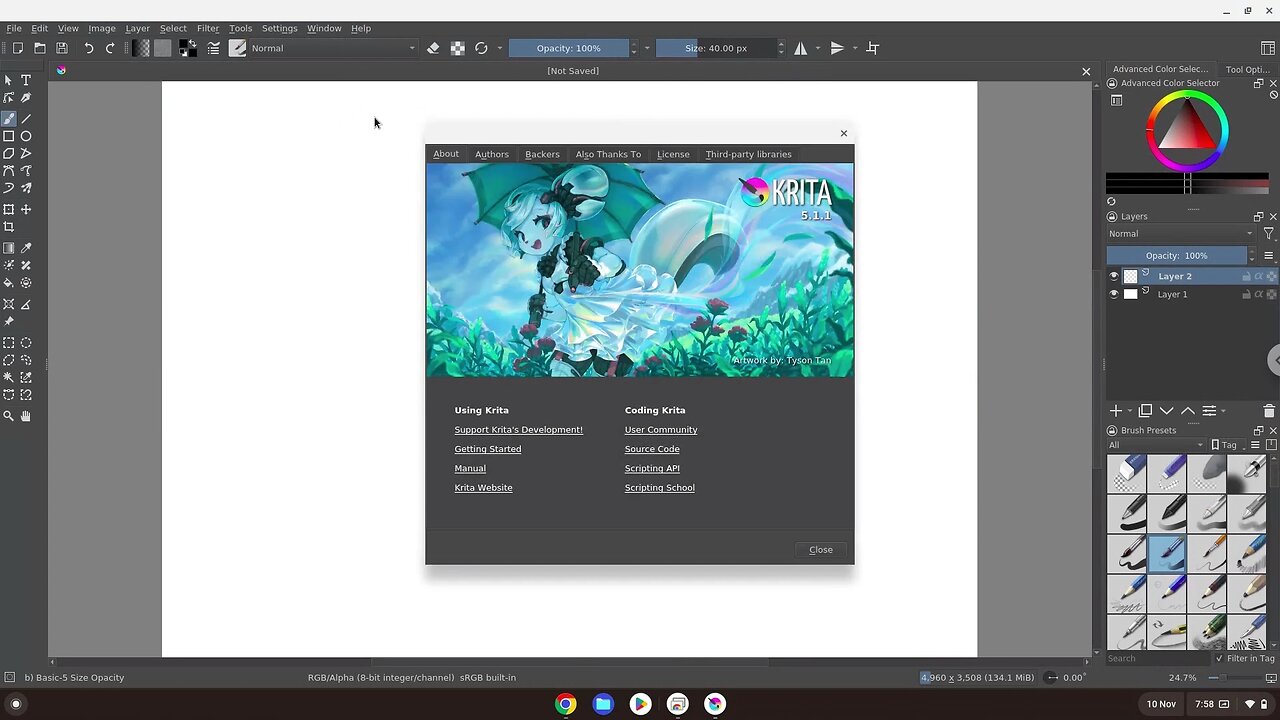 How to install Krita on a Chromebook