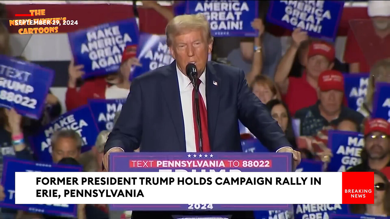 Trump stops rally speech to play supercut of Kamala Harris: "There's something wrong with Kamala."