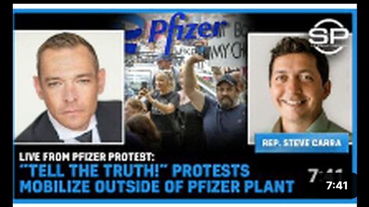 LIVE FROM PFIZER PROTEST: “Tell The Truth!” Protests Mobilize Outside Of Pfizer Plant