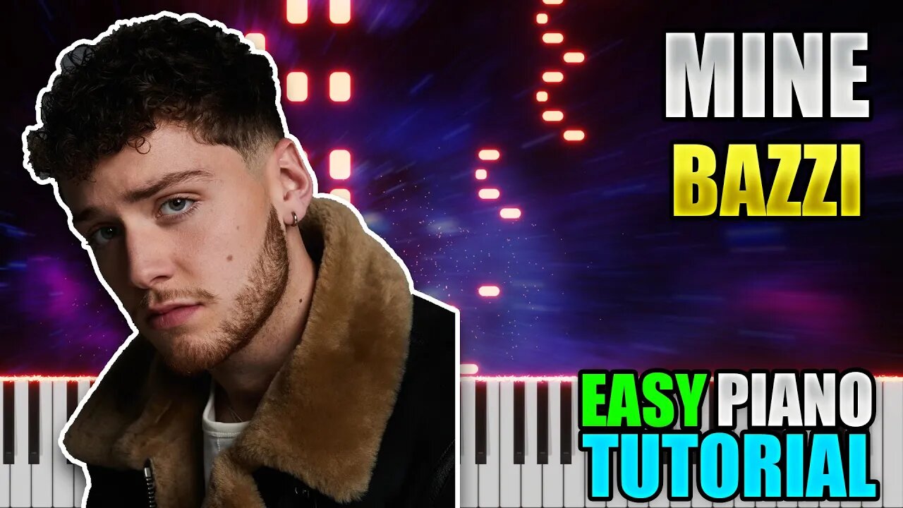 Mine - Bazzi | Easy Piano Tutorial