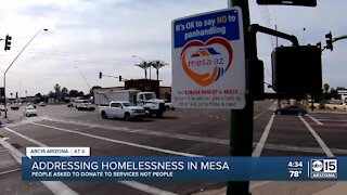 Mesa works to reduce panhandling, encourage donating to services instead