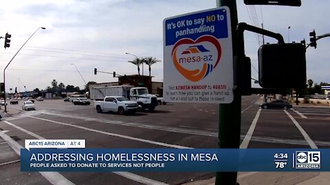 Mesa works to reduce panhandling, encourage donating to services instead