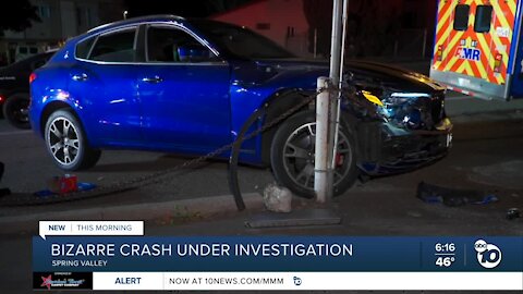 Bizarre crash in Spring Valley under investigation