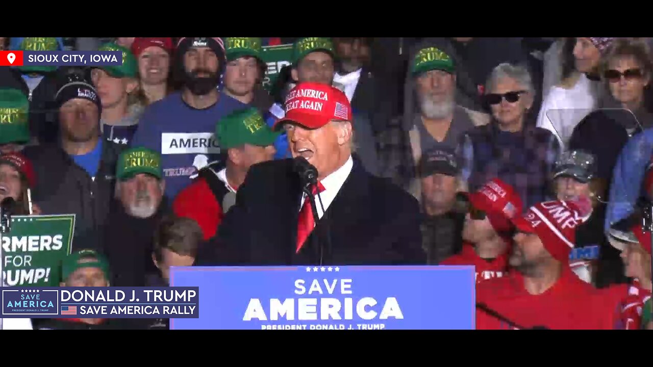 🇺🇸 Donald Trump in Sioux City, Iowa · Save America in 2022 Midterm Elections Rally (Nov 03, 2022)