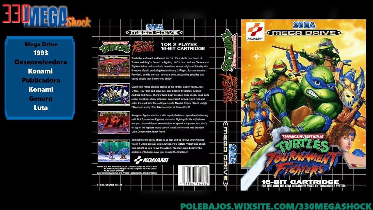 Jogo Completo 32 : Teenage Mutant Ninja Turtles Tournament Fighters (Mega Drive)