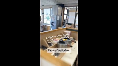 Uncle vs￼ coke machine #fu￼nny