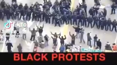 WHITE VS BLACK PROTESTERS