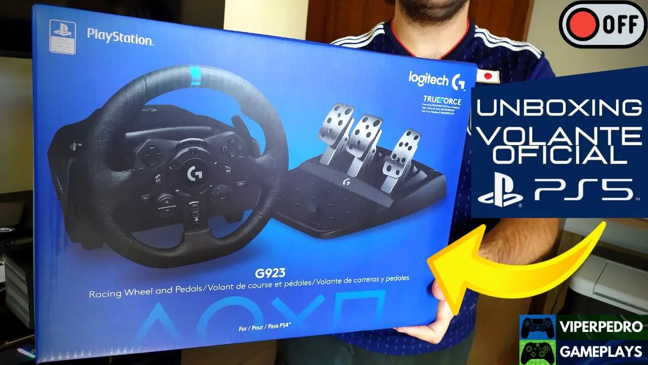 Comprei o VOLANTE OFICIAL do PS5! | UNBOXING/REVIEW Logitech G923 [EM OFF]