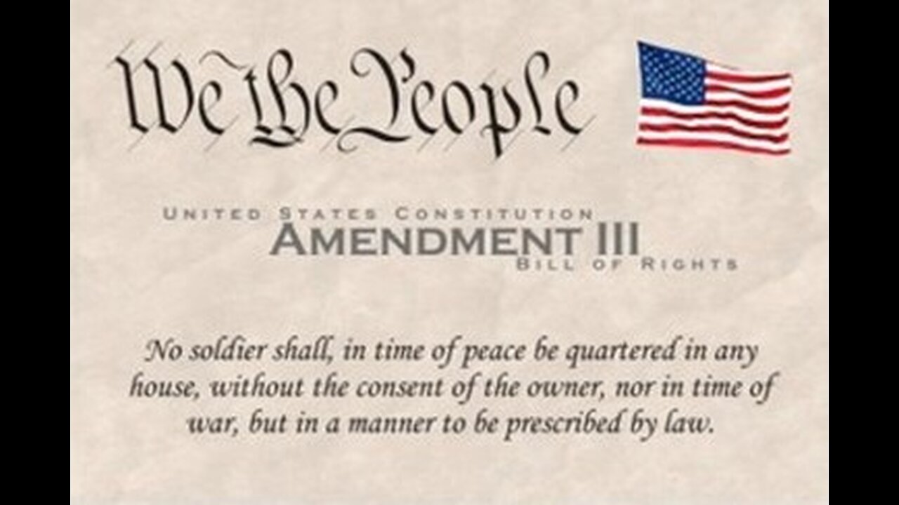 Constitution Wednesday: 3rd Amendment