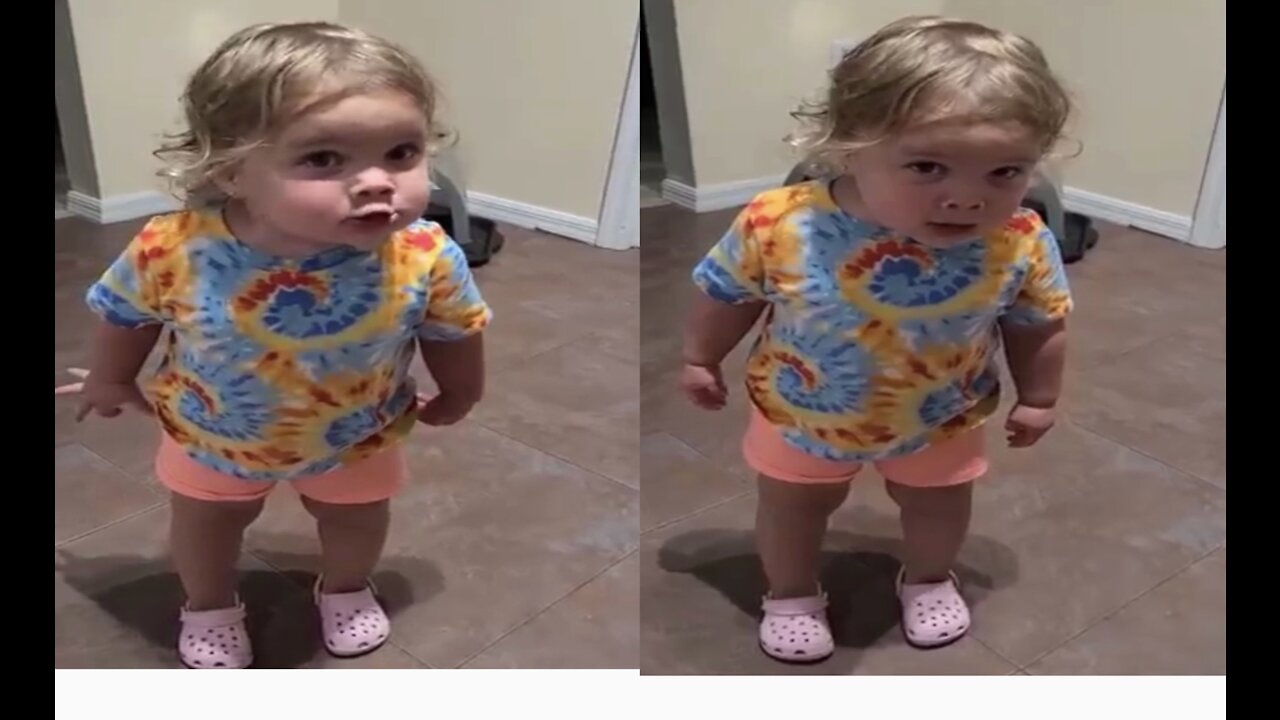 Baby get angry to her mom and dad