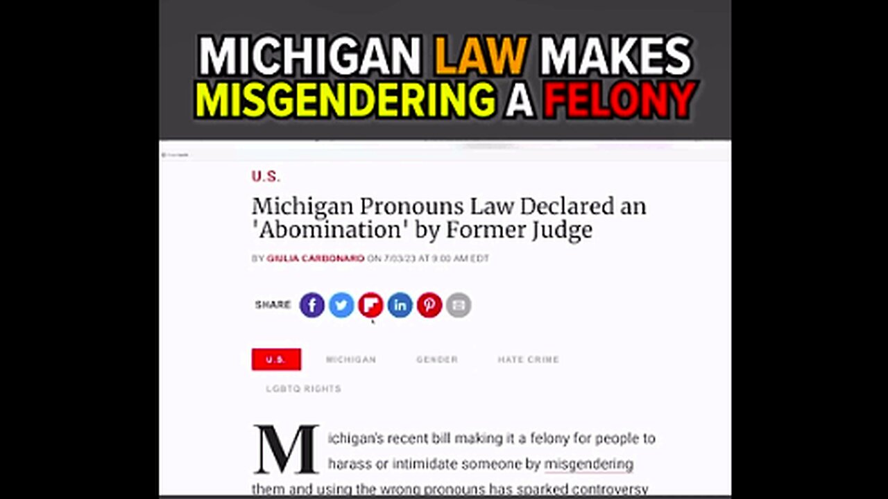 Misgendering now a felony in Michigan