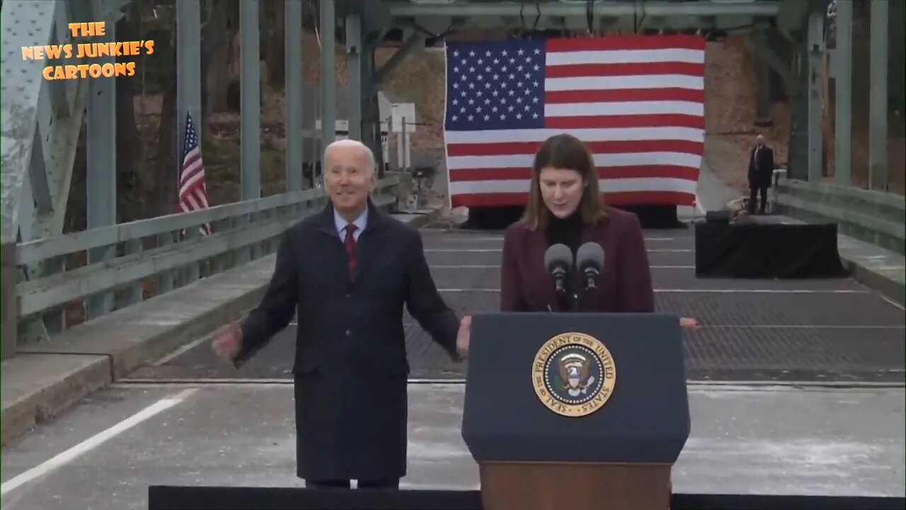 Biden walks across a "red list" bridge in NH: "How do I cross the bridge in a snowstorm?"
