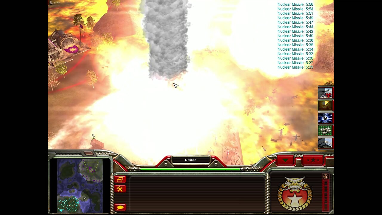 Command and Conquer: Generals Zero Hour- Gen Challenges- 15 NUKES!!!- Nuke Gen. Vs. Superweapon Gen.