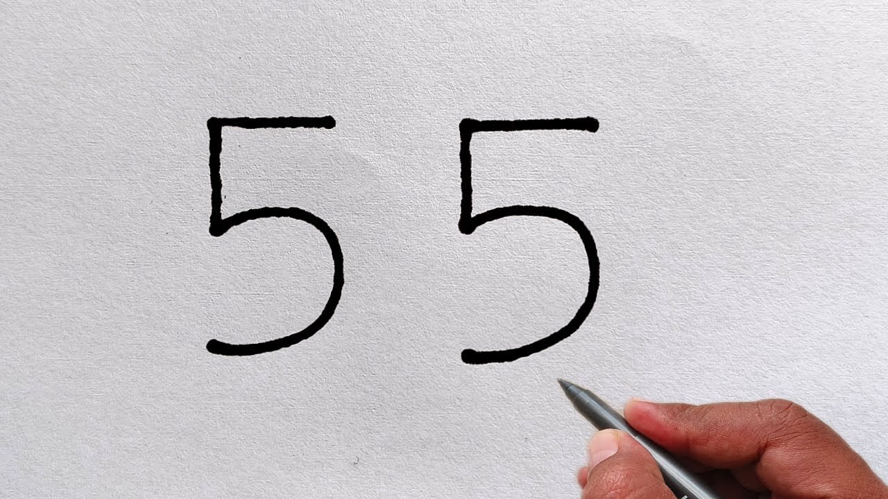 Animal drawing from number 55 | Easy animals Drawing for beginners | Number Drawing