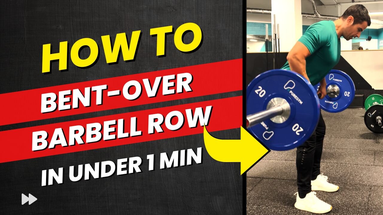 How To BENT-OVER BARBELL ROW Explained Under 1 Min