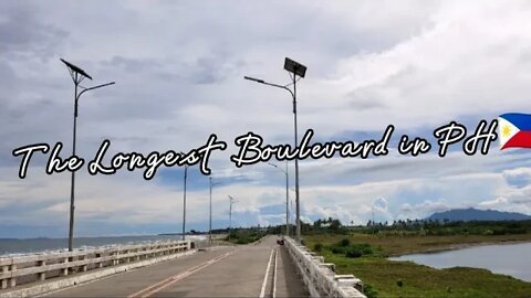 Driving at The Longest Boulevard in The Philippines