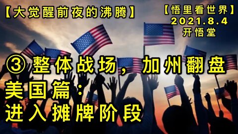 KWT2199(3)整体战场，加州翻盘-美国篇:进入摊牌阶段-大觉醒前夜的沸腾20210804-3 【悟里看世界】