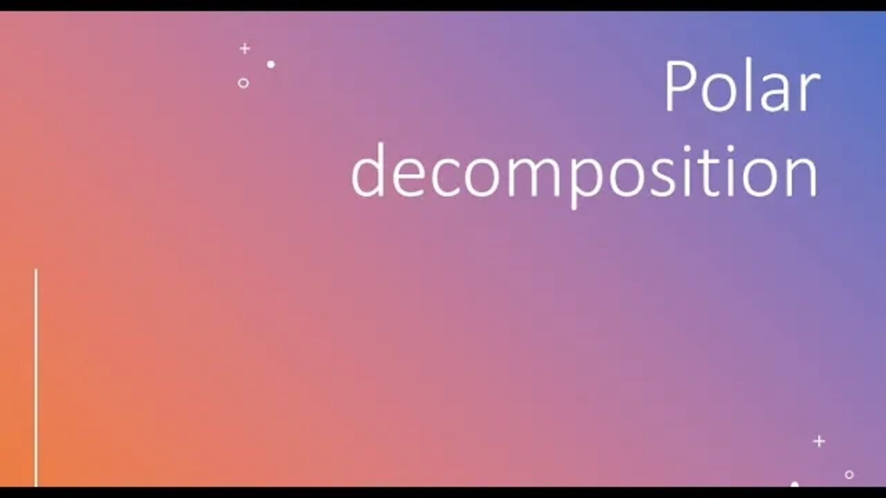 Explain and prove the polar decomposition