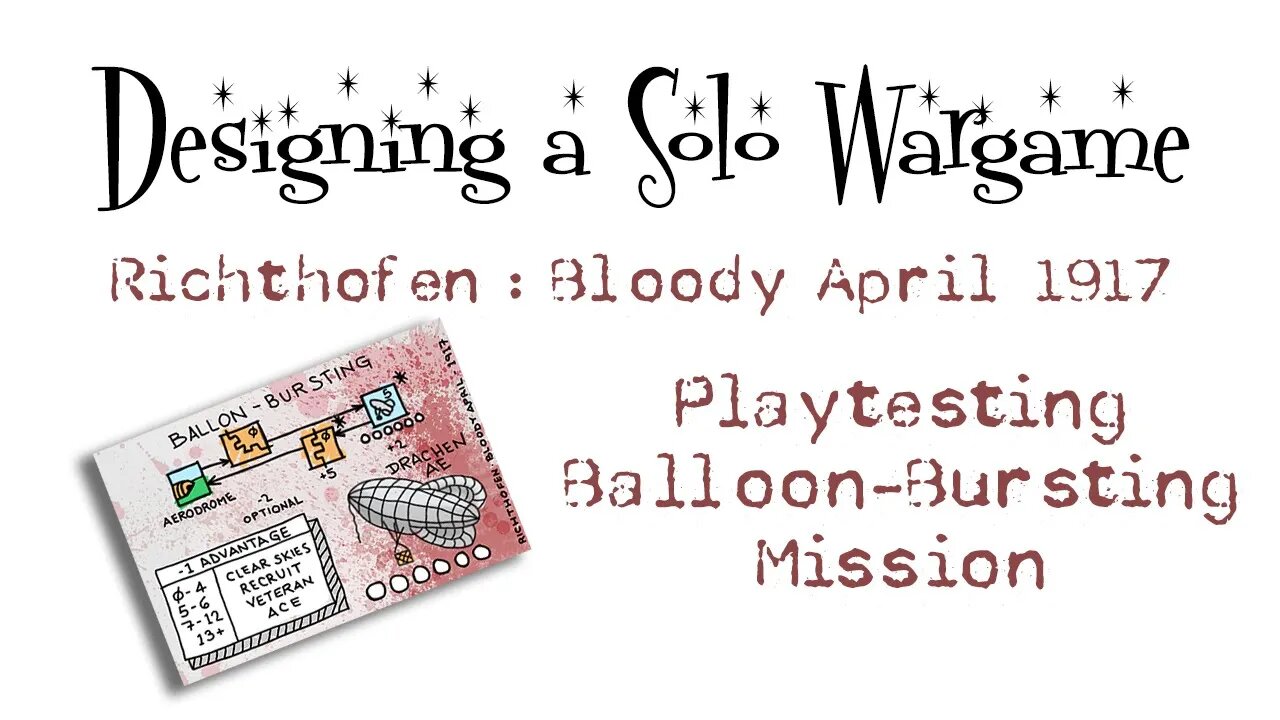 Designing a Solo wargame : Playtesting the Balloon Bursting mission.