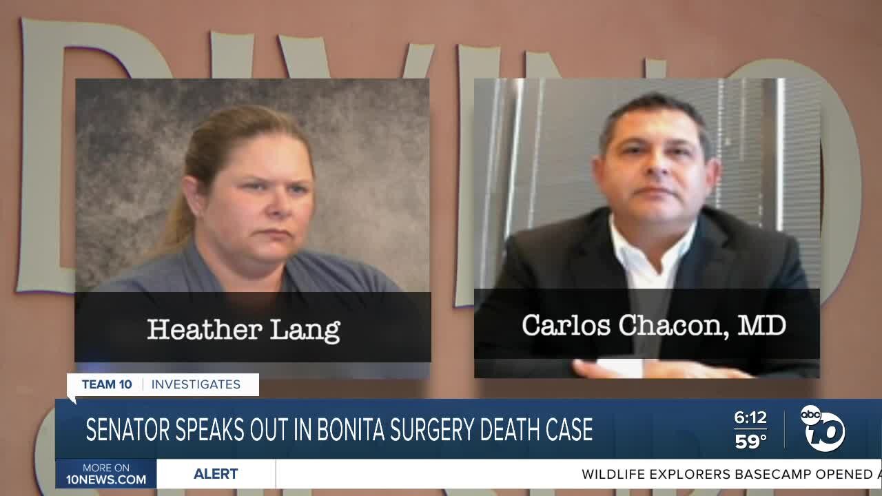 Senator speaks out in Bonita surgery death case