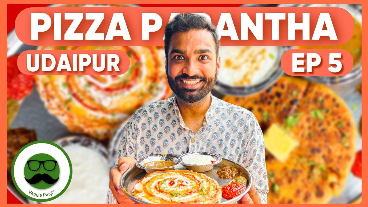 Cheese Pizza Parantha in Udaipur Street Food | Veggie Paaji India