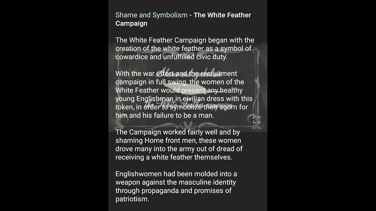 Documentary: White Feather Campaign