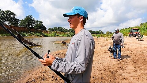 Trying to Catch the RIVER MONSTER... (fun with the boys pt 2)