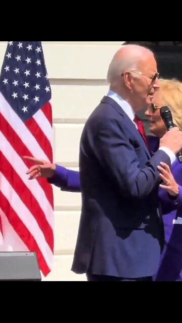 Jill Biden Corrects Confused Joe As He Speaks With His Back To Wounded Warriors